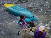 Eny, Monika and Ondra capsized 2 times